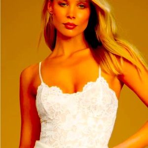 MIDNIGHT ROMANCE IVORY LACE BODYSUIT!🎁📦